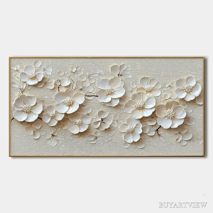 BUYARTVIEW Blossom Serenade – Textured Floral Oil Painting - image 1