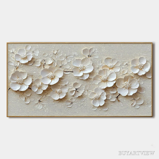 BUYARTVIEW Blossom Serenade – Textured Floral Oil Painting - image 1