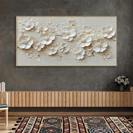 BUYARTVIEW Blossom Serenade – Textured Floral Oil Painting - image 2