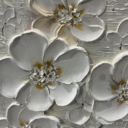 BUYARTVIEW Blossom Serenade – Textured Floral Oil Painting - image 3