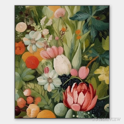 BUYARTVIEW Garden'S Grace – Textured Floral Still Life Oil Painting - image 1
