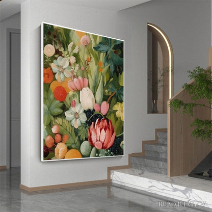 BUYARTVIEW Garden'S Grace – Textured Floral Still Life Oil Painting - image 4