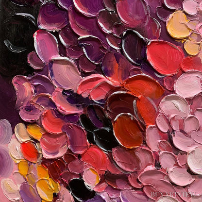 BUYARTVIEW Rainbow Cascade – Textured Impasto Floral Oil Painting - image 6