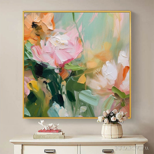 BUYARTVIEW Blooming Romance – Impressionistic Floral Oil Painting - image 2