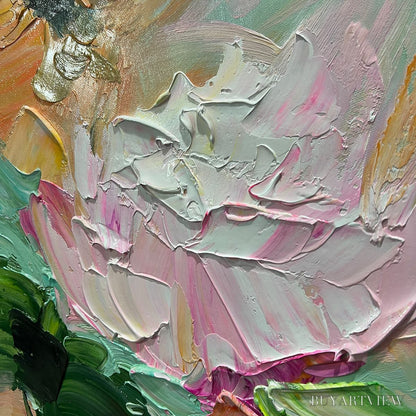 BUYARTVIEW Blooming Romance – Impressionistic Floral Oil Painting - image 6