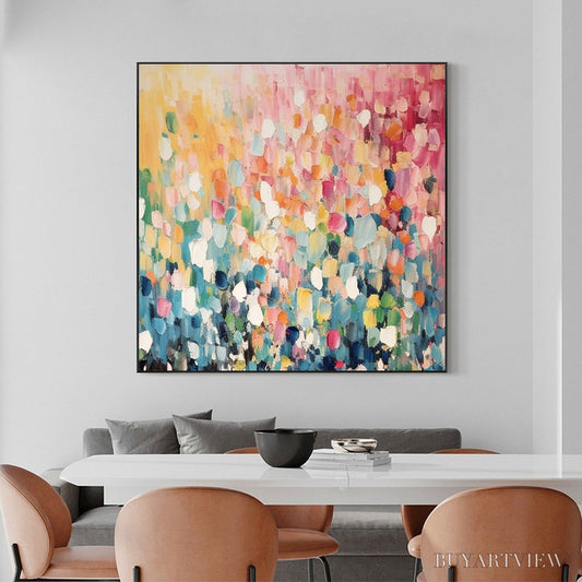 BUYARTVIEW Wild Bloom – Textured Abstract Colorful Floral Landscape Oil Painting - image 2