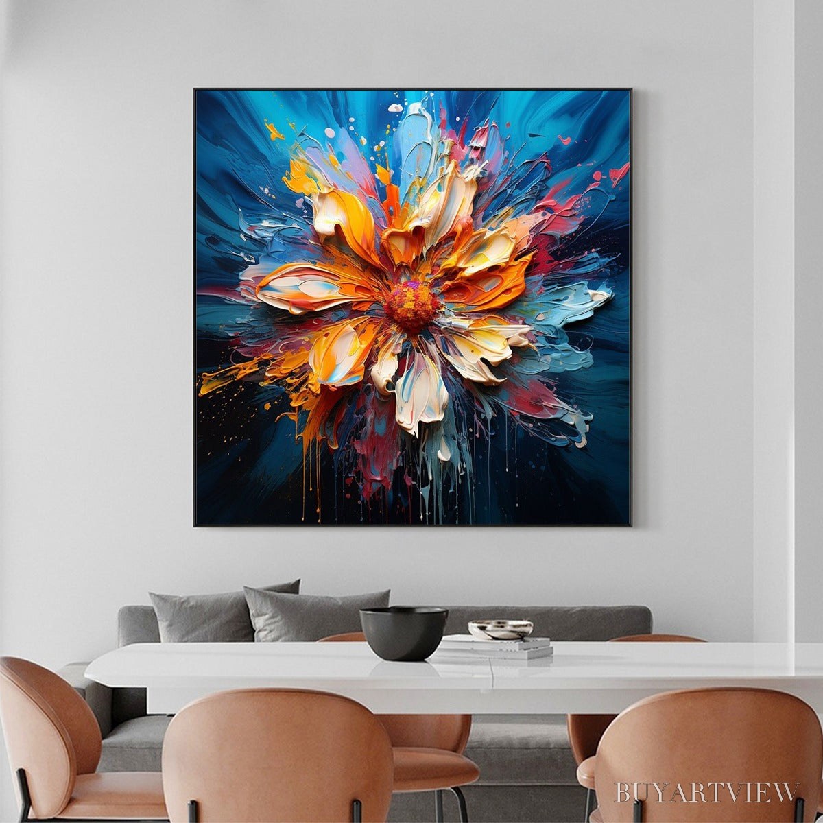 BUYARTVIEW Blooming Burst – Textured Impasto Floral Oil Painting - image 2