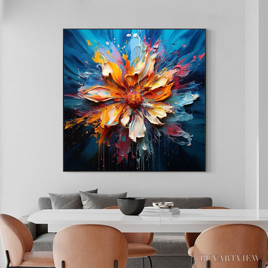 BUYARTVIEW Blooming Burst – Textured Impasto Floral Oil Painting - image 2
