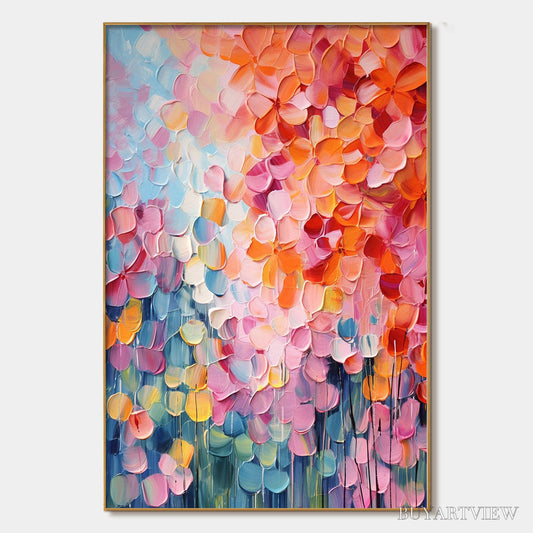 BUYARTVIEW Blooming Rhapsody – Textured Impasto Floral Oil Painting - image 1