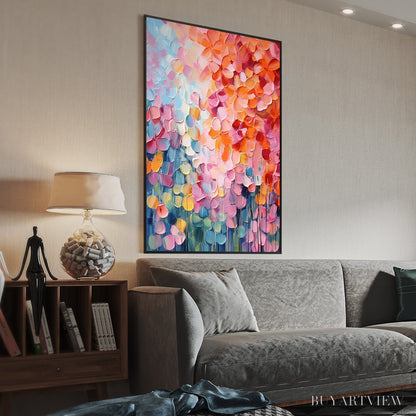 BUYARTVIEW Blooming Rhapsody – Textured Impasto Floral Oil Painting - image 4