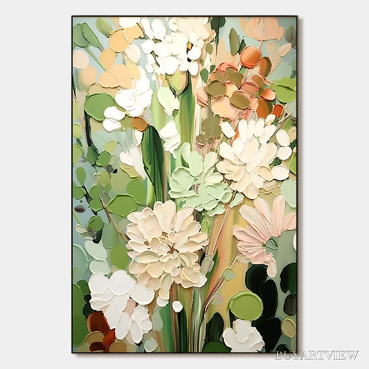 BUYARTVIEW Serene Blossoms – Impressionist Floral Oil Painting - image 1