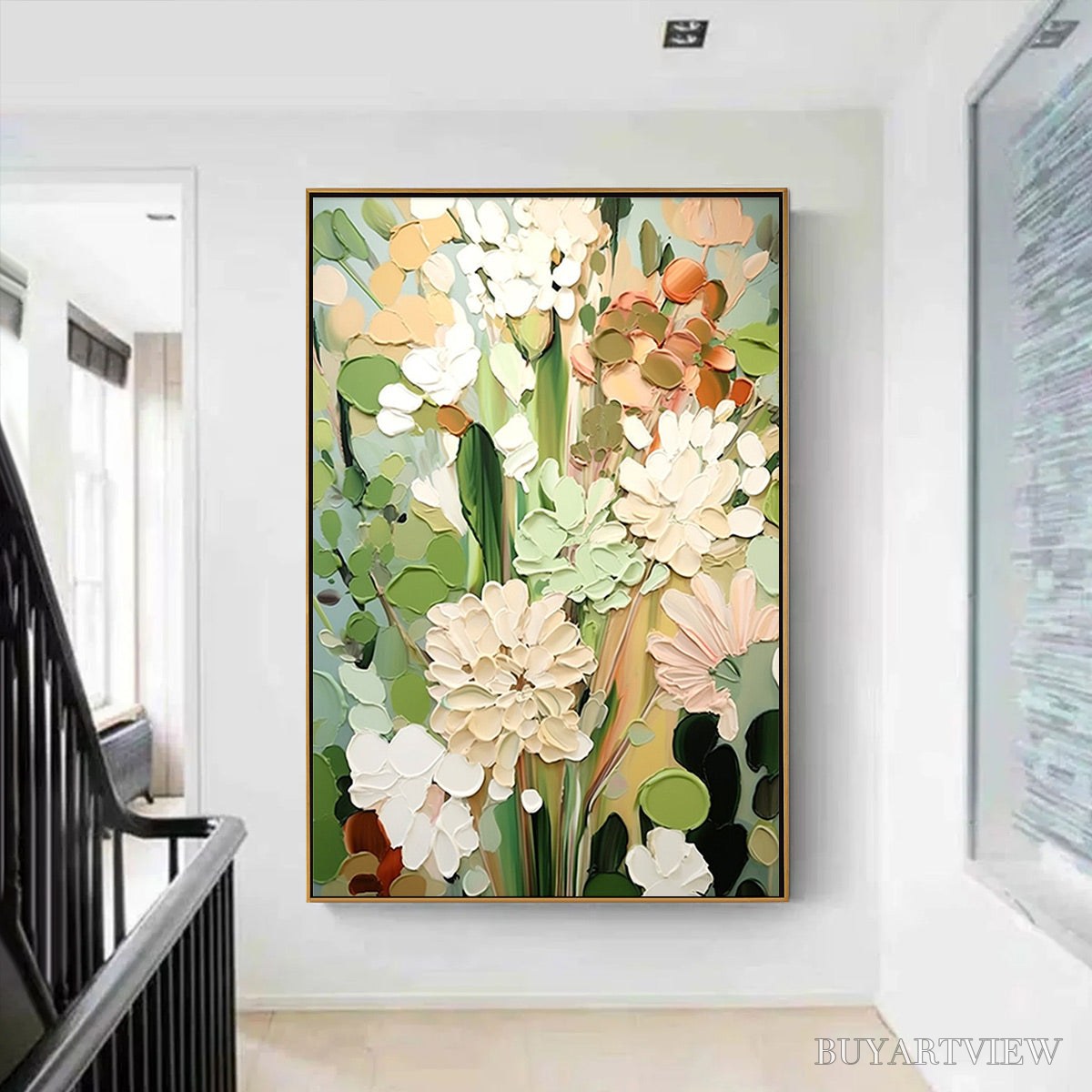 BUYARTVIEW Serene Blossoms – Impressionist Floral Oil Painting - image 2
