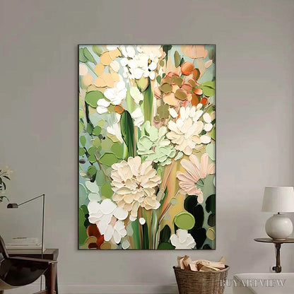BUYARTVIEW Serene Blossoms – Impressionist Floral Oil Painting - image 4