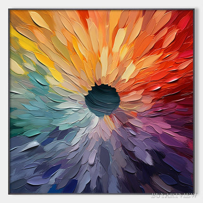 BUYARTVIEW Chroma Bloom – Colorful Abstract Impasto Oil Painting - image 1