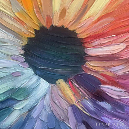BUYARTVIEW Chroma Bloom – Colorful Abstract Impasto Oil Painting - image 3