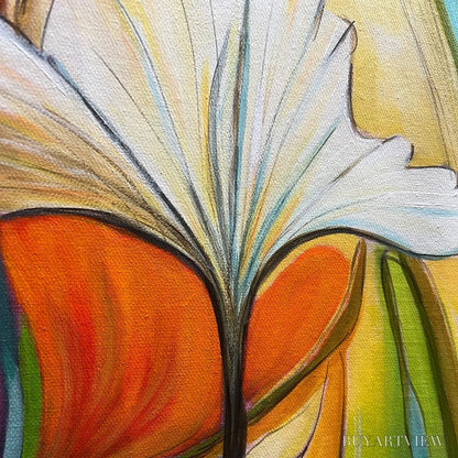 BUYARTVIEW Botanical Symphony – Modern Abstract Floral Oil Painting - image 6