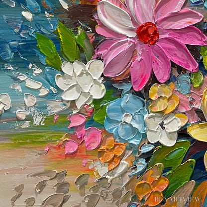 BUYARTVIEW Blooming Rhapsody – Colorful Floral Impasto Oil Painting - image 3