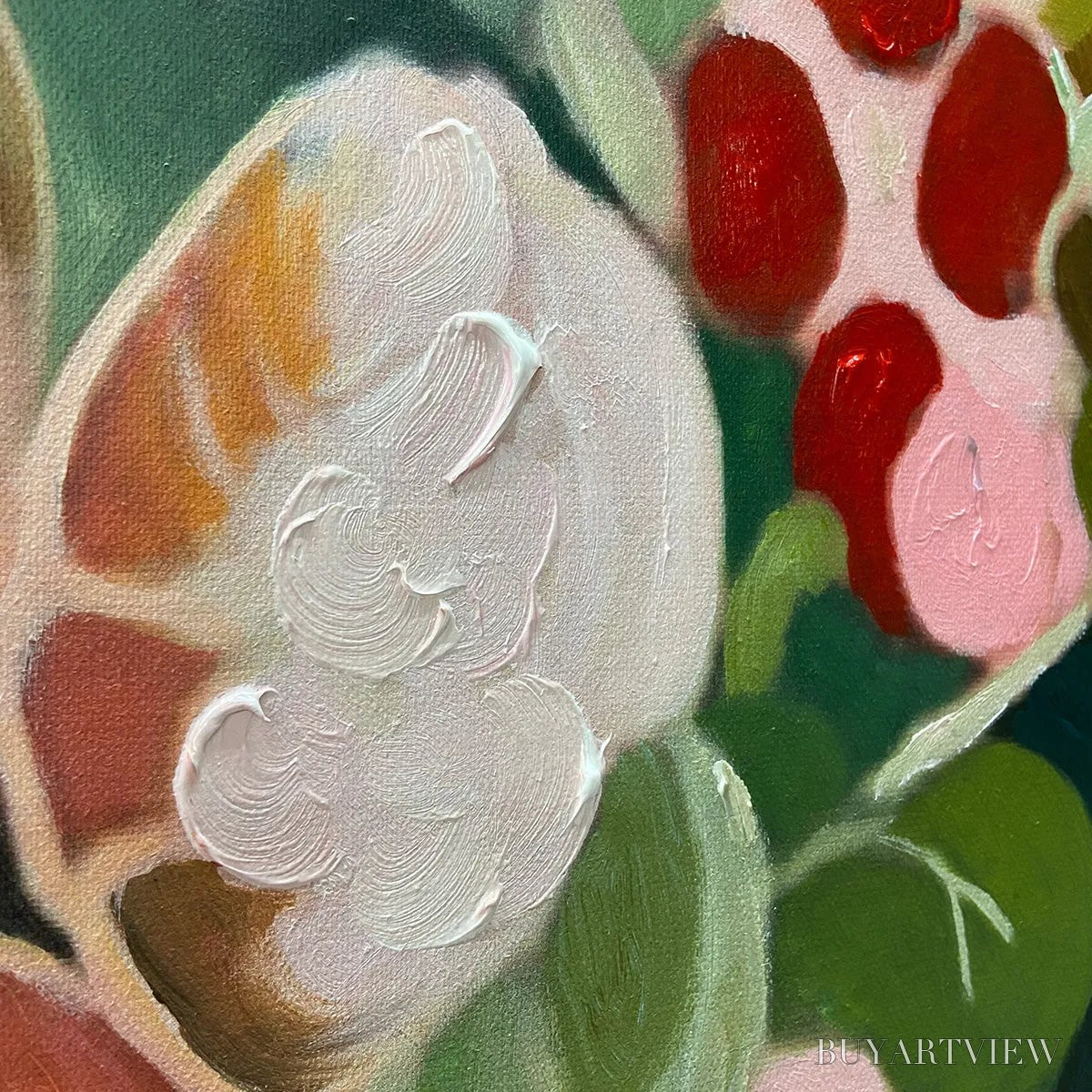BUYARTVIEW Secret Garden – Vertical Floral Painting in Vibrant Colors - image 5