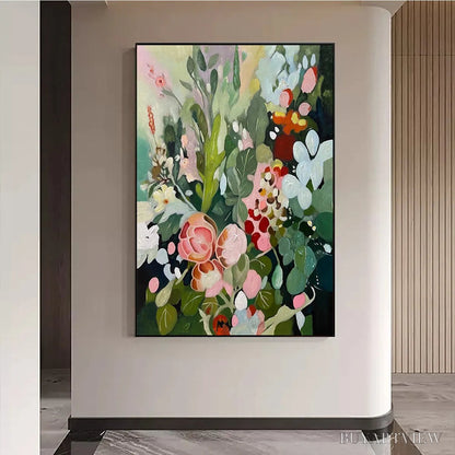 BUYARTVIEW Secret Garden – Vertical Floral Painting in Vibrant Colors - image 6