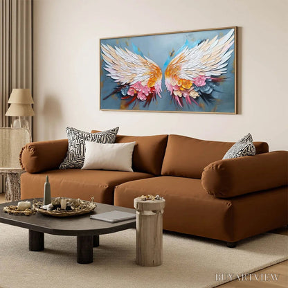 BUYARTVIEW Floral Flight – Textured Floral Wings Oil Painting on Canvas - image 4