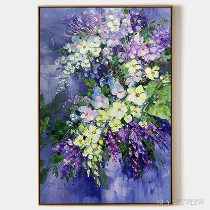 BUYARTVIEW Serenity in Purple – Vertical Impasto Floral Oil Painting - image 1