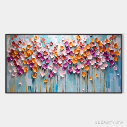BUYARTVIEW Colorful Petals Oil Painting - Abstract Floral - image 1