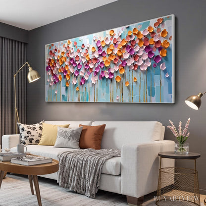 BUYARTVIEW Colorful Petals Oil Painting - Abstract Floral - image 4