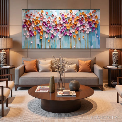 BUYARTVIEW Colorful Petals Oil Painting - Abstract Floral - image 5