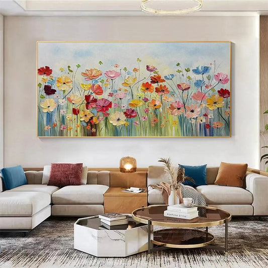 BUYARTVIEW Colorful Floral Oil Painting - Blooming Garden Art - image 2