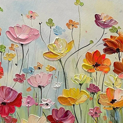 BUYARTVIEW Colorful Floral Oil Painting - Blooming Garden Art - image 3