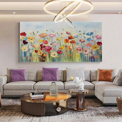 BUYARTVIEW Colorful Floral Oil Painting - Blooming Garden Art - image 5