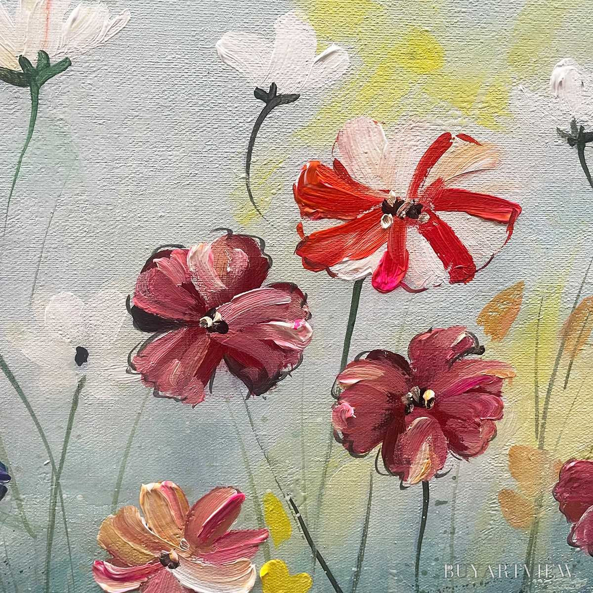 BUYARTVIEW Colorful Floral Oil Painting - Vibrant Garden Art - image 3