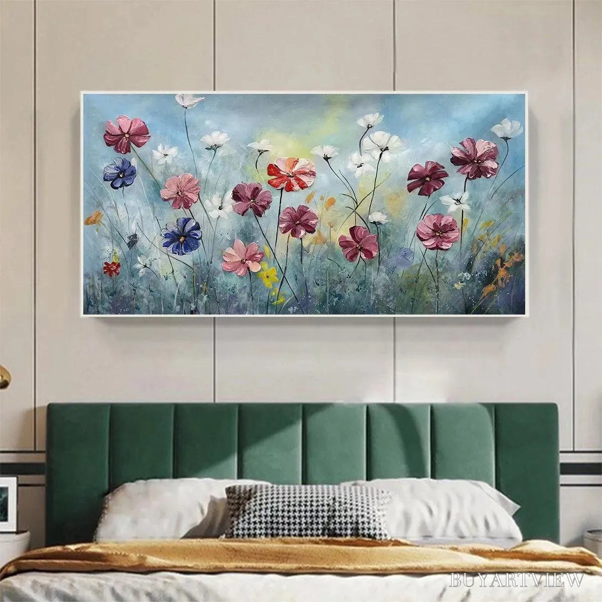 BUYARTVIEW Colorful Floral Oil Painting - Vibrant Garden Art - image 4