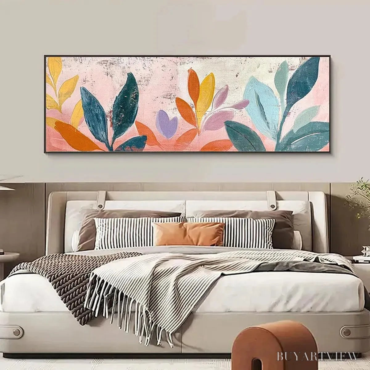 BUYARTVIEW Pastel Botanical Panoramic – Floral Painting, Panoramic , Pastel Decor - image 4
