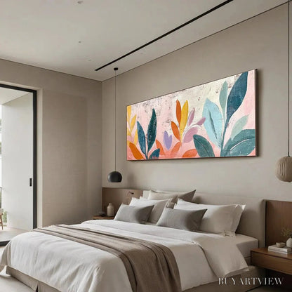 BUYARTVIEW Pastel Botanical Panoramic – Floral Painting, Panoramic , Pastel Decor - image 5