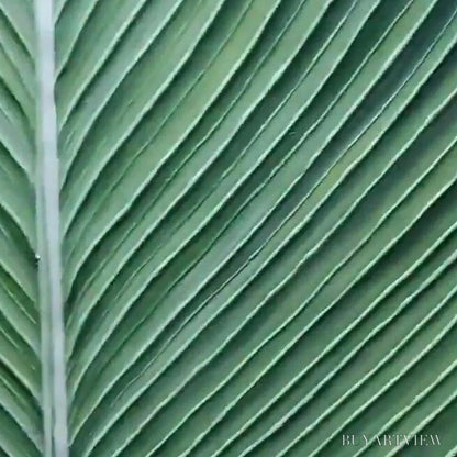 BUYARTVIEW Tropical Serenity – Minimalist Botanical Painting, Green Leaf , Vertical Canvas - image 6