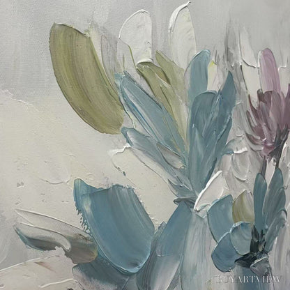 BUYARTVIEW Pastel Dream – Textured Floral Painting, Pastel Flower , Panoramic Canvas, Impressionist Decor - image 5