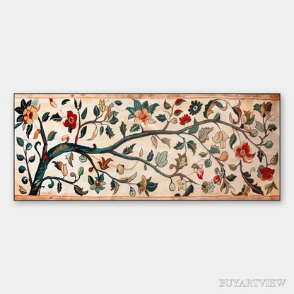 BUYARTVIEW Flowering Branch Tapestry Panoramic – Floral Tapestry Painting, Panoramic - image 1