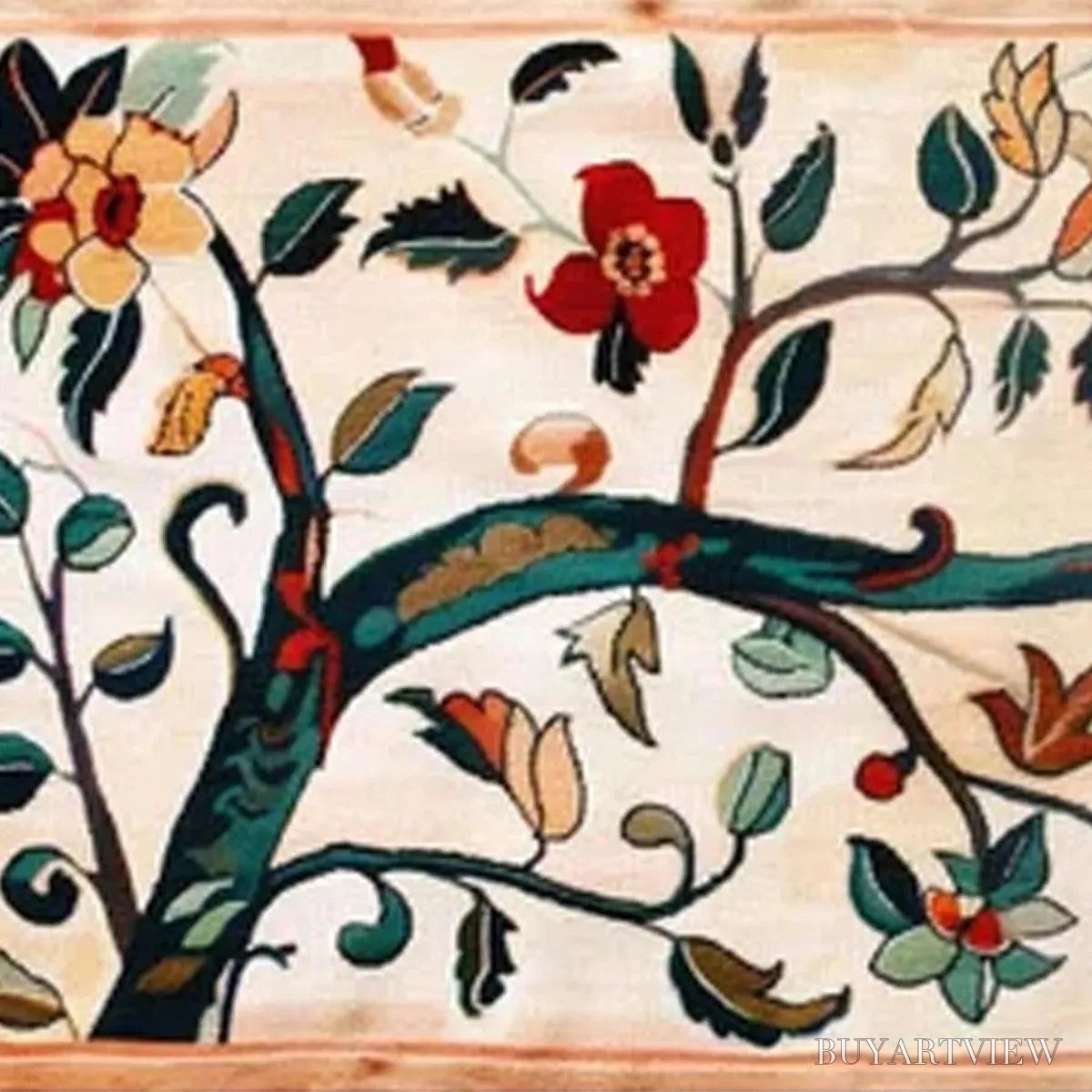 BUYARTVIEW Flowering Branch Tapestry Panoramic – Floral Tapestry Painting, Panoramic - image 3