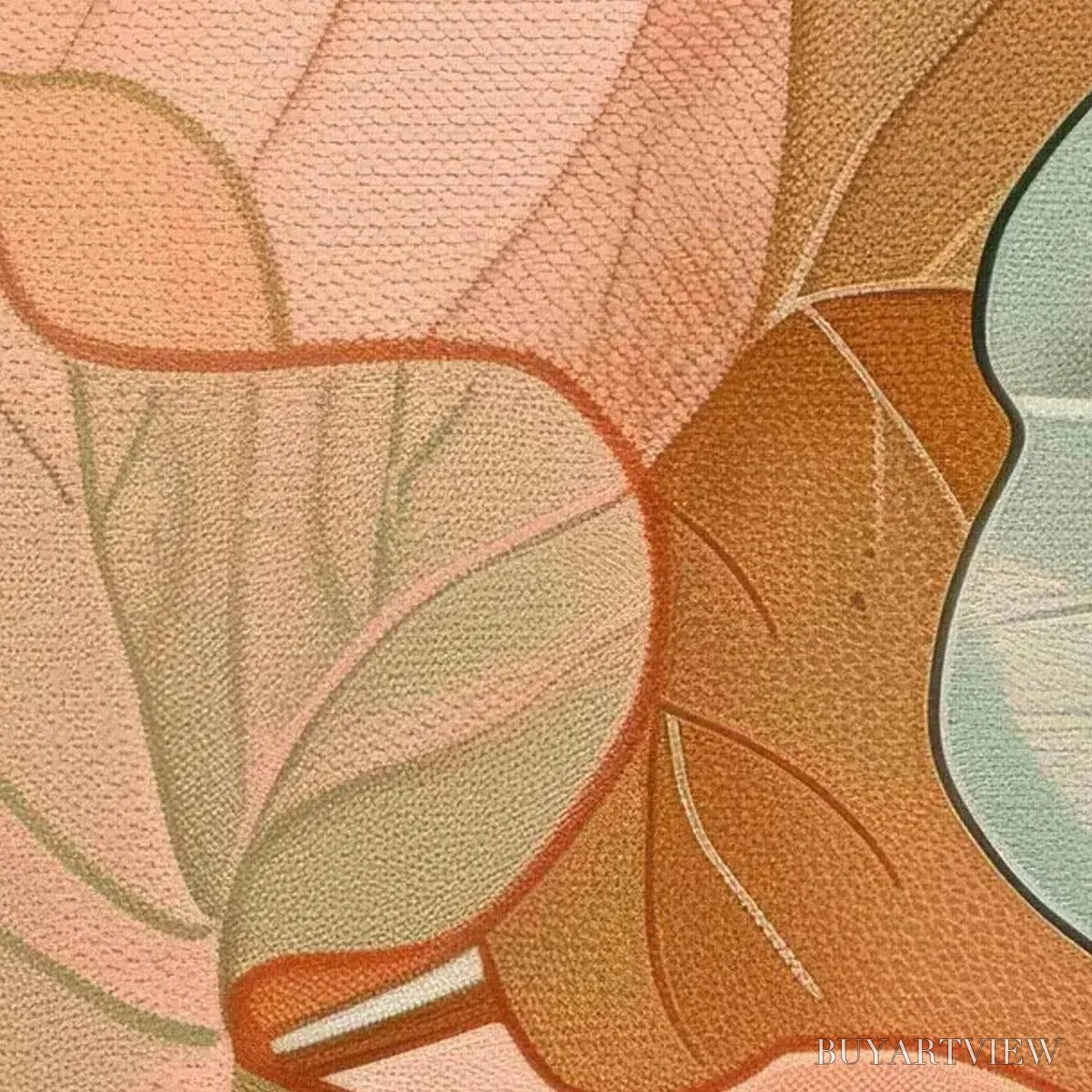 BUYARTVIEW Tropical Leaf Panoramic – Botanical Painting, Panoramic - image 3