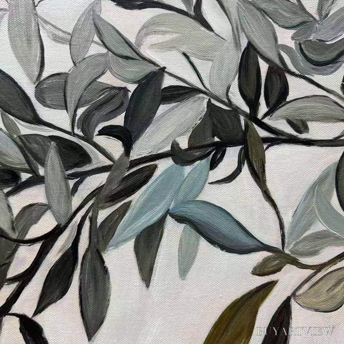 BUYARTVIEW Olive Branch Panoramic – Botanical Painting, Panoramic - image 3