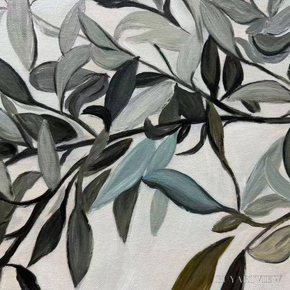 BUYARTVIEW Olive Branch Panoramic – Botanical Painting, Panoramic - image 3