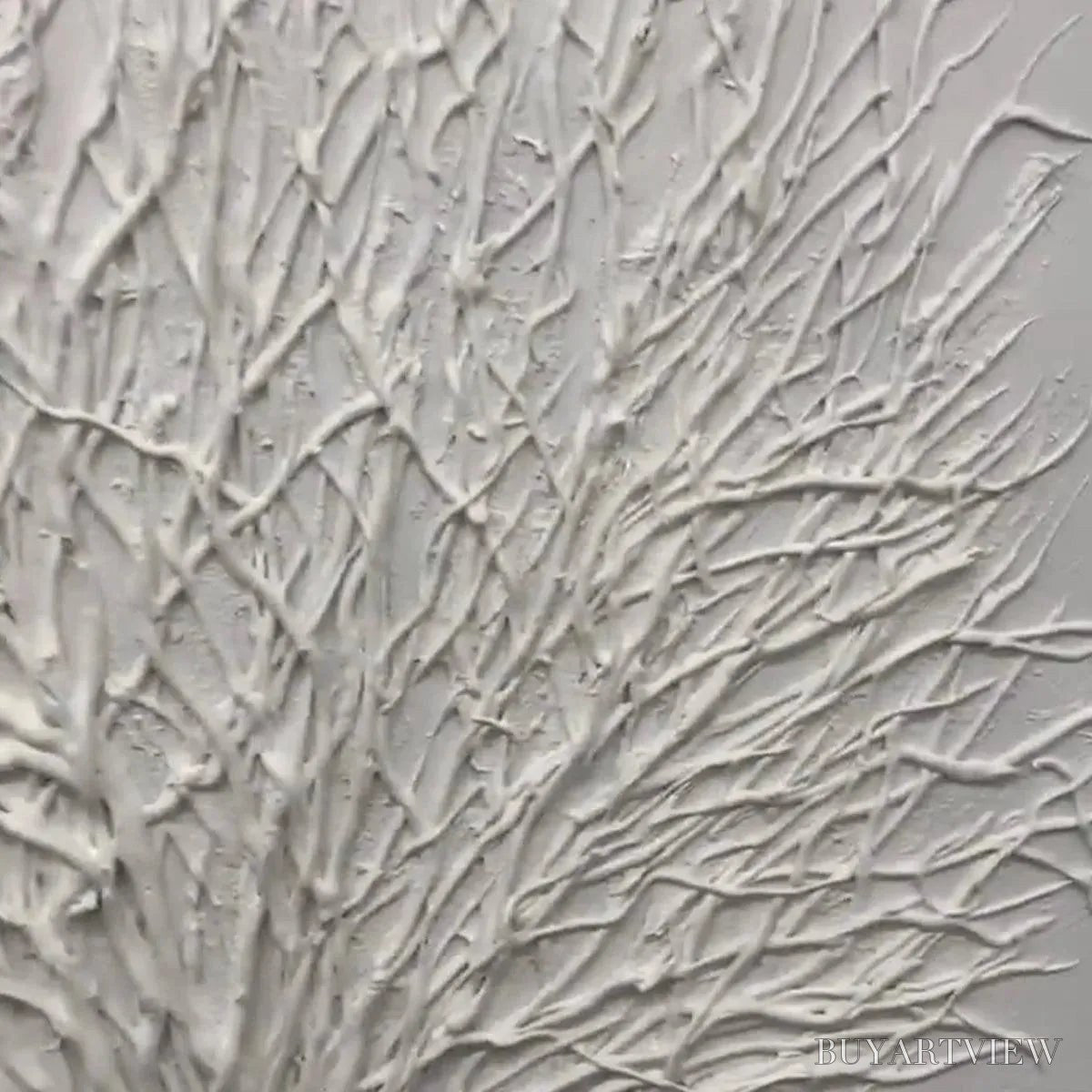 BUYARTVIEW White Textured Tree – Textured Floral - image 4