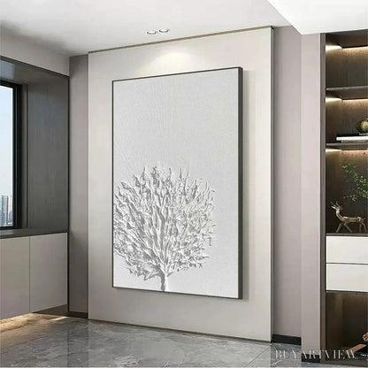 BUYARTVIEW White Textured Tree – Textured Floral - image 6