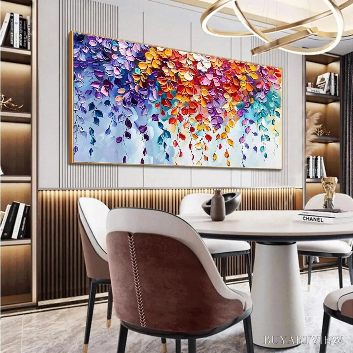 BUYARTVIEW Cascading Color – Textured Floral Impasto Painting - image 4