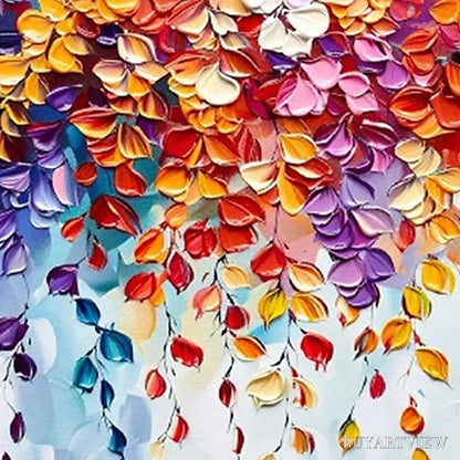 BUYARTVIEW Cascading Color – Textured Floral Impasto Painting - image 5