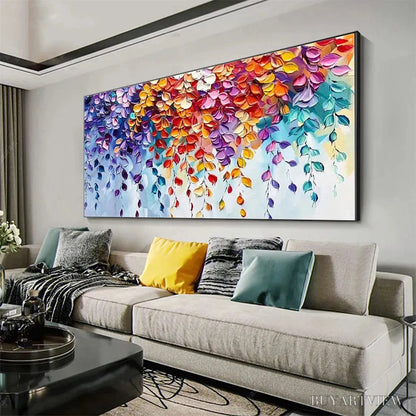 BUYARTVIEW Cascading Color – Textured Floral Impasto Painting - image 6
