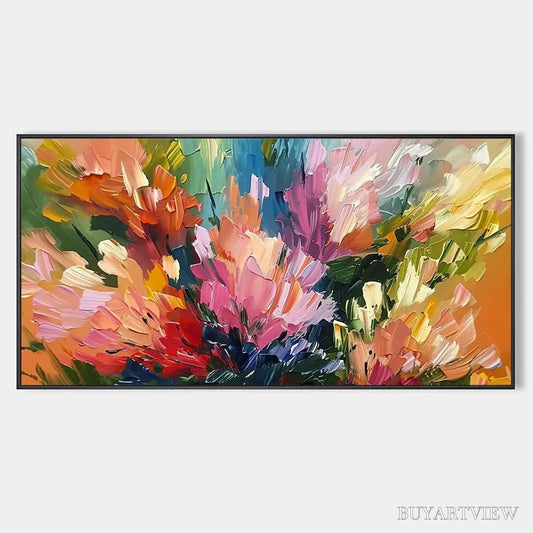 BUYARTVIEW Summer Bouquet – Impressionistic Floral Painting in Vibrant Colors - image 1