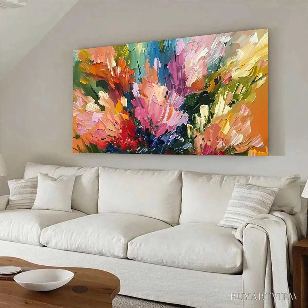 BUYARTVIEW Summer Bouquet – Impressionistic Floral Painting in Vibrant Colors - image 4
