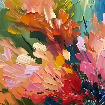 BUYARTVIEW Summer Bouquet – Impressionistic Floral Painting in Vibrant Colors - image 5